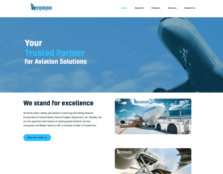Aeroman Parts website